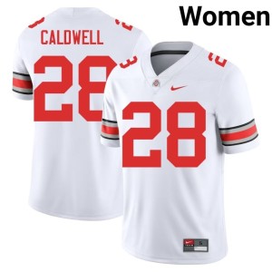 White High School Simeon Caldwell The Ohio State #28 Womens College Football Jerseys 167742-123