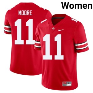 Scarlet Terry Moore College Football #11 Women's Go Bucks University Jerseys 784572-452