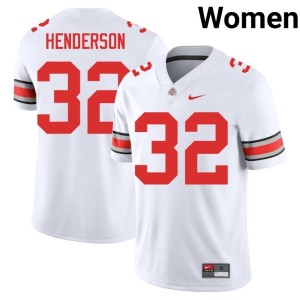White Ohio State #32 College Football Women Player TreVeyon Henderson Jersey 623242-932