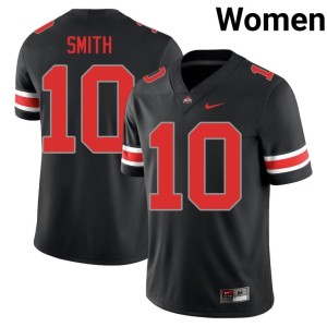 Blackout Troy Smith College Football Women The Buckeyes #10 Limited Jersey 620459-955