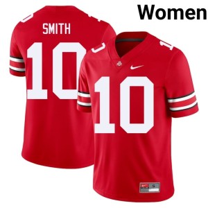 Scarlet College Football Game Women's The Ohio State Troy Smith #10 Jersey 382166-496