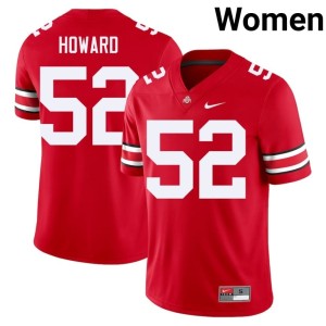 Scarlet Womens Ty Howard #52 The Fighting Buckeyes College Football High School Jersey 854505-587