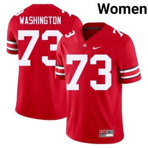 Scarlet College Football #73 The Fighting Buckeyes Official Vasean Washington Women's Jersey 320723-604