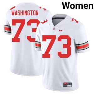 White Vasean Washington #73 Women University The Buckeyes College Football Jerseys 628176-233