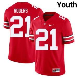 Scarlet #21 OSU Stitched College Football Anthony Rogers Youth Jerseys 721063-959