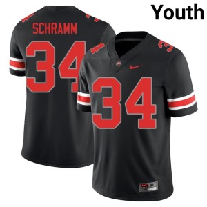 Blackout College Football Youth #34 Official The Ohio State Brennen Schramm Jerseys 431418-892