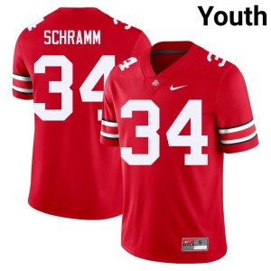Scarlet Brennen Schramm College Football #34 Youth Go Bucks University Jersey 949288-952