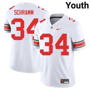 White Brennen Schramm Alumni #34 Ohio State College Football Youth Jerseys 516351-955