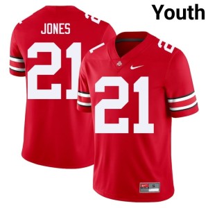 Scarlet #21 Youth 2025-26 The Ohio State Brenten Jones College Football Jersey 244590-920