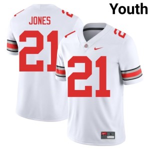 White #21 OSU Buckeyes Brenten Jones Limited Youth College Football Jerseys 968927-226