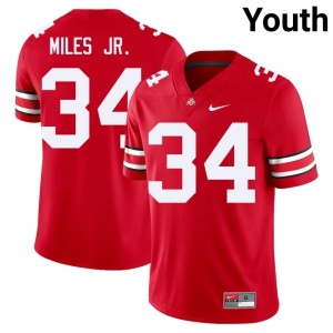 Scarlet Youth College Football Bukari Miles Jr. Replica #34 The Buckeyes Jerseys 731726-484