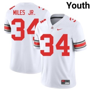 White High School Youth Bukari Miles Jr. The Buckeyes College Football #34 Jersey 830174-330