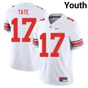 White Carnell Tate Youth College Football #17 Alumni Ohio State Buckeyes Jerseys 218583-827