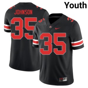 Blackout The Fighting Buckeyes Youth College Football #35 Stitched Collin Johnson Jerseys 817583-376
