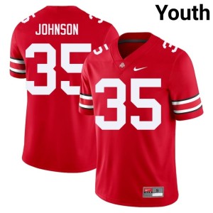 Scarlet #35 Limited Go Bucks College Football Collin Johnson Youth Jerseys 418191-640