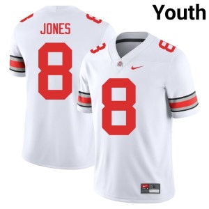 White Youth De'Zie Jones College Football #8 2025-26 Buckeye Nation Jerseys 620751-370