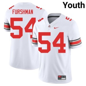 White #54 Youth College Football Dylan Furshman Embroidery Ohio State Jersey 731860-105