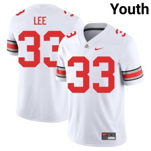 White OSU #33 College Football Eli Lee Youth NCAA Jerseys 518891-501