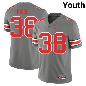 Grey College Football Eli Riggs Youth University Go Bucks #38 Jersey 790093-914
