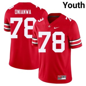 Scarlet Ohio State College Football Ethan Onianwa Youth Alumni #78 Jersey 590950-531