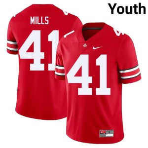 Scarlet Ohio State Buckeyes Alumni Grant Mills College Football Youth #41 Jerseys 509837-734