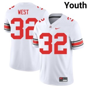 White Isaiah West #32 University College Football Ohio State Youth Jersey 691795-607