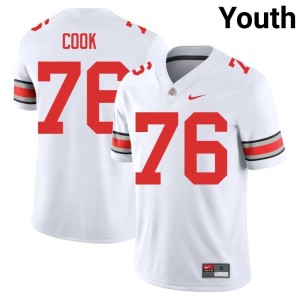 White Youth #76 College Football Go Bucks Alumni Jake Cook Jersey 813671-247