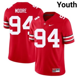 Scarlet College Football Youth Alumni #94 Buckeye Nation Jason Moore Jersey 244831-514