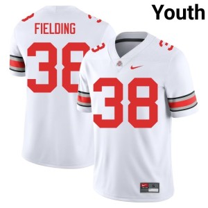 White Alumni #38 College Football OSU Buckeyes Jayden Fielding Youth Jerseys 699435-816