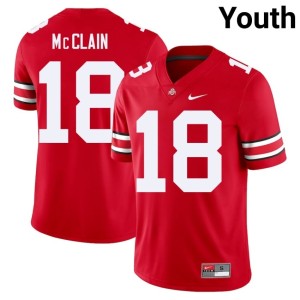 Scarlet Ohio State Jaylen McClain Youth 2025-26 College Football #18 Jerseys 936324-476