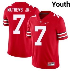 Scarlet College Football #7 Jermaine Mathews Jr. Youth Ohio State NCAA Jersey 787286-247