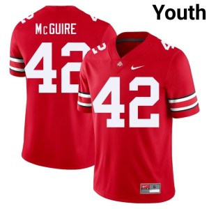 Scarlet College Football Youth The Buckeyes #42 Joe McGuire Alumni Jersey 980718-446