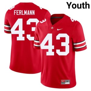Scarlet College Football Go Bucks High School John Ferlmann #43 Youth Jersey 772823-353