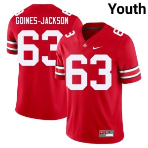 Scarlet College Football 2025-26 The Buckeyes Youth Julian Goines-Jackson #63 Jersey 246466-848