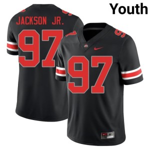 Blackout Youth Kenyatta Jackson Jr. The Ohio State College Football Embroidery #97 Jerseys 839012-703