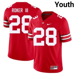 Scarlet Youth Ohio State #28 High School College Football Leroy Roker III Jersey 438397-459