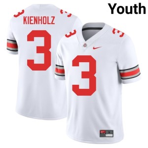 White Youth College Football Lincoln Kienholz Ohio State Buckeyes Official #3 Jerseys 492244-511