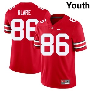 Scarlet College Football Ohio State Buckeyes Youth #86 Max Klare Replica Jerseys 592545-560
