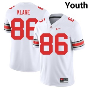 White Max Klare #86 NCAA College Football Ohio State Buckeyes Youth Jerseys 831391-947