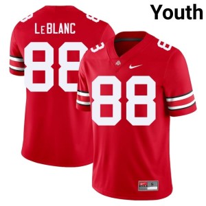 Scarlet Youth #88 Game Ohio State College Football Maxence LeBlanc Jersey 391506-428