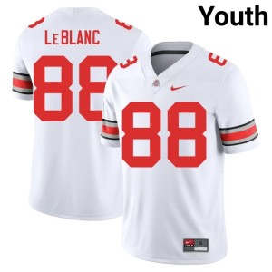 White #88 Youth OSU Buckeyes Maxence LeBlanc College Football 2025-26 Jersey 817609-130