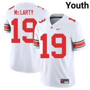 White The Buckeyes Stitched Nick McLarty #19 College Football Youth Jersey 928367-941