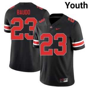 Blackout Buckeye Nation #23 Player Nolan Baudo College Football Youth Jerseys 654630-504
