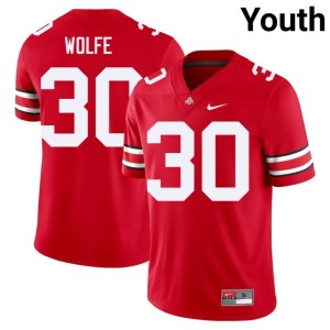 Scarlet The Ohio State College Football Limited #30 Youth Preston Wolfe Jersey 883328-783