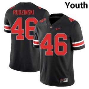 Blackout College Football Youth OSU Buckeyes #46 Embroidery Ryan Rudzinski Jerseys 490394-466