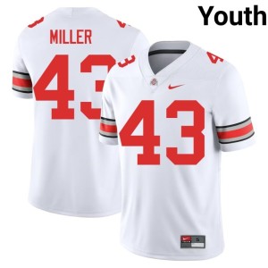 White Youth Amar'e Miller Buckeye Nation Official #43 College Football Jersey 376750-128