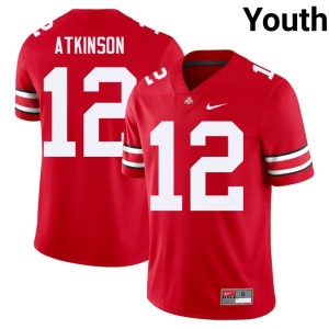 Scarlet Game The Fighting Buckeyes Youth Beau Atkinson College Football #12 Jersey 142383-791