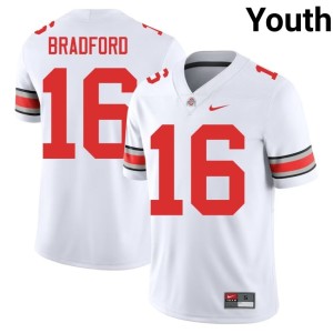White Blaine Bradford The Ohio State Youth Replica #16 College Football Jersey 257352-127