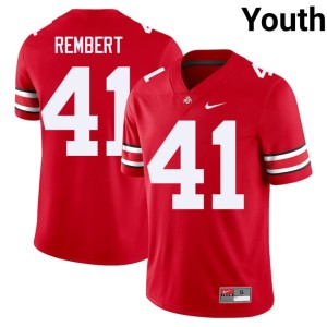 Scarlet #41 College Football Braxton Rembert Youth The Fighting Buckeyes Game Jersey 984365-747