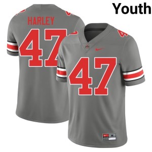 Grey Ohio State Chic Harley #47 Official Youth College Football Jersey 919491-598